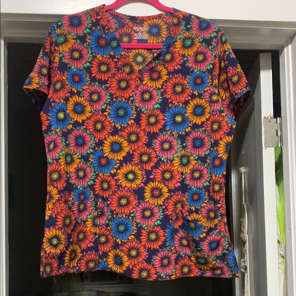 Red and Blue Short Sleeve Tee for Casual Style